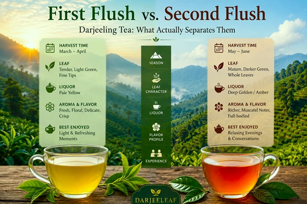 First Flush vs Second Flush Darjeeling Tea
